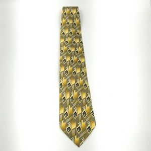 Von Furstenberg Gold Motif Silk Necktie